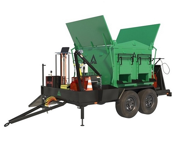 Термос-бункер на раме SV4000 для горячего асфальта